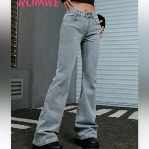 Women's Gray Flared Jeans
